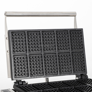 Máquina para Hacer Waffles Belgas Comercial <span class=keywords><strong>de</strong></span> 1550W para Hogar, Hotel y Exteriores, 10 Piezas, Antiadherente, Control <span class=keywords><strong>de</strong></span> Temperatura y Tiempo, Fuente Eléctrica para Snacks - Product Image 4