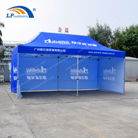 Tente pop-up pliante en acier hexagonale de 10x15ft avec logo comme auvent d'événement d'affichage de marque en plein air