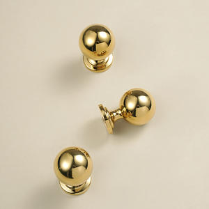 Tirador de Puerta de Armario Cromado Dorado Brillante, Tiradores de Gabinete de Latón Macizo, Estilo Europeo de Lujo - Product Image 4