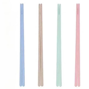 Ensemble de baguettes réutilisables écologiques de 23 cm, antidérapantes, en paille de blé, style japonais, vaisselle pour la maison, la cuisine, le restaurant, le bar à sushis - Product Image 6
