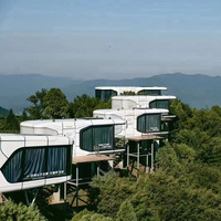 Maison préfabriquée Capsule spatiale Hôtel Cabine Maison préfabriquée en capsule Capsule spatiale de luxe