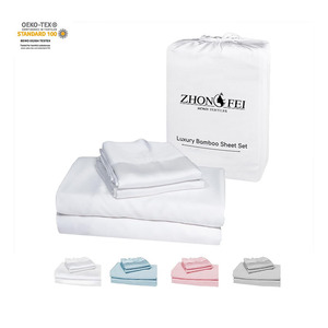 100% viscose từ tấm tre thiết lập 100% tre đôi đầy đủ Nữ Hoàng Vua làm mát mềm tấm ga trải giường Tre Bộ đồ giường - Product Image 1