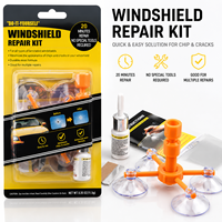 Kit de réparation de pare-brise DIY pour la réparation des fissures et des éclats de vitres de voiture, outil de réparation rapide en 20 minutes avec injecteur de résine