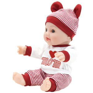 Chinesische Fabrik 12-Zoll Plastik-Reborn-Puppen Weiches Spielzeug für Jungen und Mädchen Direktverkauf in Vier Farben Schwarz Rot Blau Grün - Product Image 6