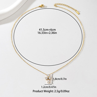 Collier avec pendentif fleur en zircone cubique - Chaîne en acier inoxydable plaqué or - Cadeau classique