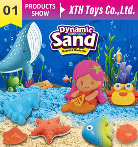 Nouveaux trésors de sirène jouer du sable bricolage espace magique sable avec des <span class=keywords><strong>animaux</strong></span> marins moule accessoires sable sensoriel activité jouets pour enfants - Product Image 3