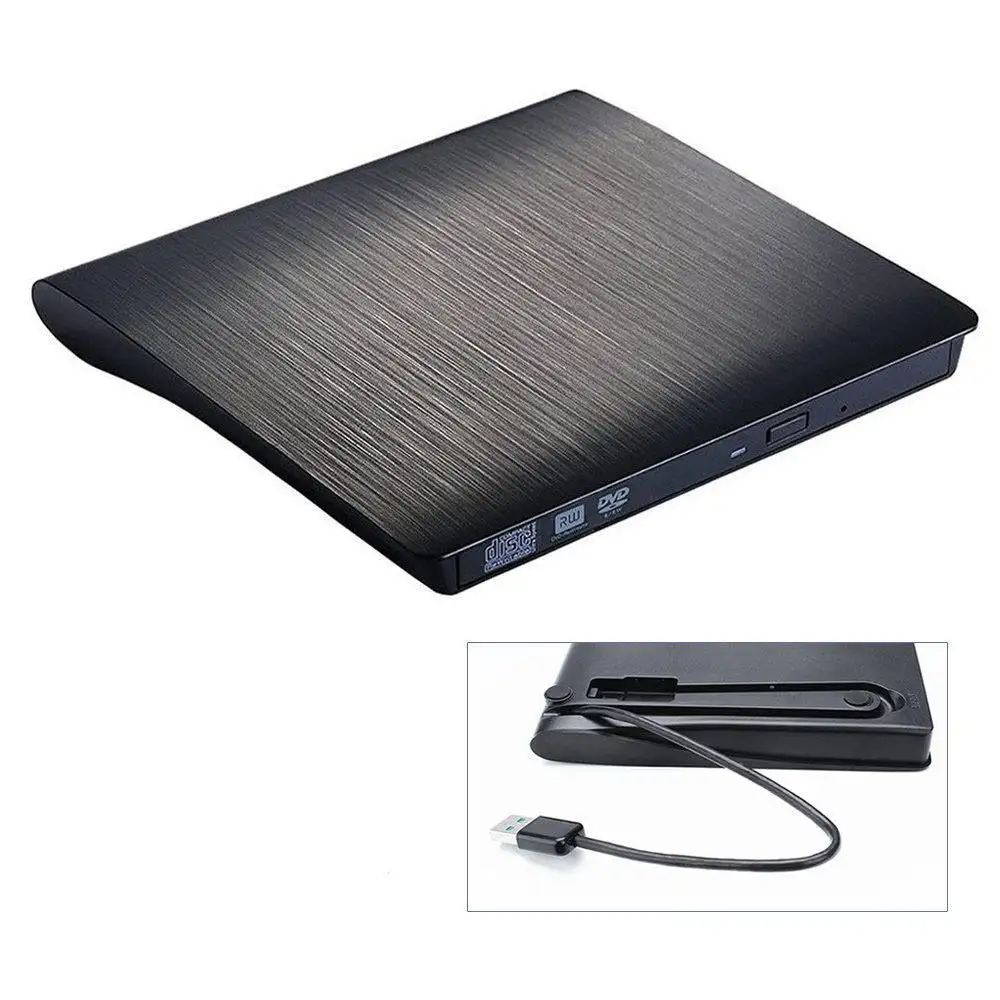 Unidad de DVD externa USB 3,0 CD portátil DVD RW unidad grabadora reproductor óptico Compatible con Wins 10 Laptop Desktop iMa