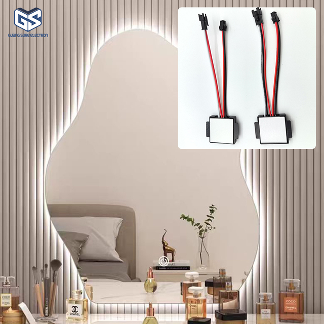 Customizable Mini Single Key DC 12V 4A 50W Capacitive Smart Touch Sensor Touch Switch for LED Strips Make up Bathroom Mirror