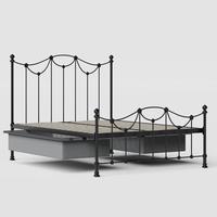 Cadre de lit en métal fer acier style emballage lit pour bébés filles avec matelas à vendre