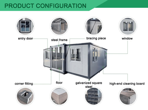 Casa contenedor de Metal grande y moderna plegable a precio bajo de 40 pies, 20 pies, 3 dormitorios, prefabricada extensible <span class=keywords><strong>con</strong></span> cocina y sala de estar - Product Image 3