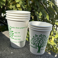 Gelas Kertas Sekali Pakai Biodegradable 8oz Grosir, Dapat Disesuaikan dan Dicetak, Lapisan PE Tunggal untuk Air Mineral