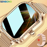 Smartwatch para Mujer SENBONO MK88 con Monitor de Sueño y Frecuencia Cardíaca, Datos de Ciclismo, Modo Multideporte y Rastreador, Reloj Deportivo Inteligente para Mujer para Exteriores
