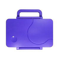 Boîte à lunch pour enfants de haute qualité sans BPA avec couvercle en plastique, 3 compartiments, compatible lave-vaisselle et pot