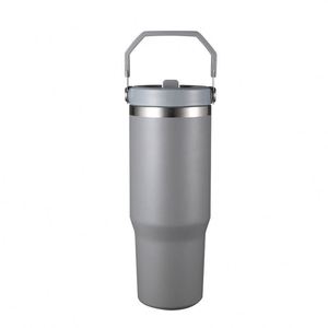 Gobelet à café portable pour voiture avec poignée latérale, 20 oz, en acier inoxydable à double paroi, tasse de voyage isolée - Product Image 5