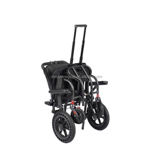 Aluminum Alloy Lightweight Wheelchair Outdoor Transport Manual Folding Wheelchair for Handicapped - Product Image 6