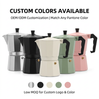 Cafetière portable Kingze de style classique pour cuisinière, 50ml 100ml 150ml 300ml 450ml 600ml, Moka Pot à expresso italien