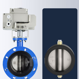 Pn16 Dn150 Wcb Single Double Flange Motorized Soft <b>Sealing</b> Electric Actuator Butterfly Valve - Product Image 4
