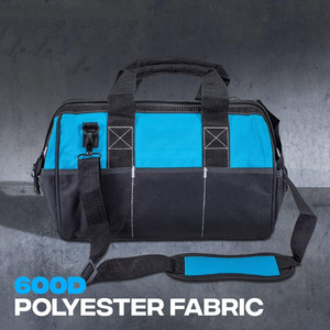 Bolsa de Herramientas de Poliéster con Boca Ancha y Bolsillo Interior Duradero con Cierre de Cremallera para Almacenamiento de Herramientas para Pintores, Carpinteros y Constructores - Product Image 4