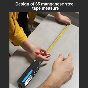 Sndway เครื่องวัดระยะทางเลเซอร์แบบ2 in 1, เครื่องวัดระยะทางเลเซอร์แบบ2อิน1พร้อมเทปวัดการสอบเทียบด้วยตนเองชุด100การจัดเก็บข้อมูลเครื่องค้นหาช่วงเลเซอร์ - Product Image 3