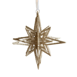 2024 vendita calda 3D luccicanti con paillettes stellari natale nuovo anno albero sfera ornamenti stella appesa decorazioni - Product Image 6