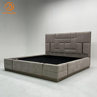 Ensemble de literie double avec couette, lit réglable, base de lit king size moderne pour salon de beauté, cadre de lit queen size, canapé-lit de luxe