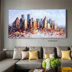 Cuadros hechos a mano para sala de estar, pintura al óleo moderna, imágenes de pared - Product Image 2