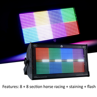 Projecteur stroboscopique LED RGB 1000W pour scène, effet de teinture course de chevaux, contrôle DMX, pour DJ, discothèque, bar, fête, éclairage de scène