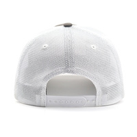 Casquette de camionneur ajustable en coton tissé avec patch carré et dos en maille pour l'extérieur