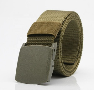 Individuelles Logo Herren Outdoor PP Taktischer Stoff Canvas Nylon Gurtband Gürtel Mit Kunststoffschnalle - Product Image 5
