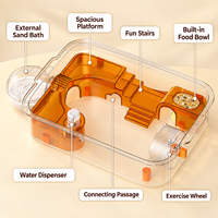 Vente en gros : Cage verte pour hamster, grande surface, villa transparente en plastique avec roue d'exercice amovible, style minimaliste, moderne et portable