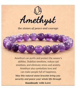 Hot Bán 8Mm Màu Hồng Ngựa Vằn Agate Vòng Đeo Tay Citrine Thạch Anh Tím Phụ Nữ Đính Cườm Vòng Đeo Tay Đá Tự Nhiên Sự Giàu Có Đá Quý Vòng Đeo Tay - Product Image 5