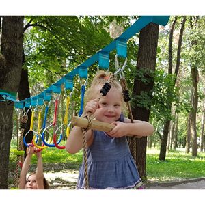 Échelle à cordes pour enfants Db Kids, 6,5 pieds, en bois et en corde, équipement de terrain de jeu extérieur pour enfants de 5 à 7 ans, unisexe - Product Image 5