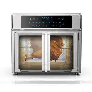 Nuovo stile Touch Screen friggitrice ad aria con forno porta francese friggitrice ad aria forno in acciaio inox 25L friggitrice ad aria tostapane forno a casa