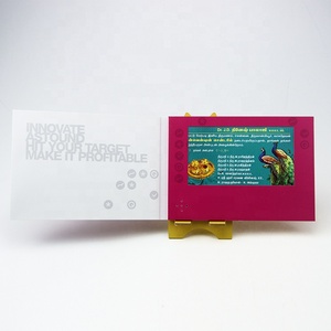 Tarjeta de agradecimiento de lujo, pantalla digital de negocios pequeña, tarjetas de regalo, caja de vídeo, tarjeta de promoción lcd - Product Image 2