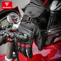 MOTOWOLF Gants Chauffants Utiles en Cuir, Prix Abordable, pour Moto, Motard, Ski, en Hiver pour Hommes — En Stock