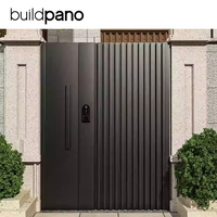 Portes d'entrée automatiques à battants latéraux en alliage d'aluminium de haute qualité, personnalisables, pour villa