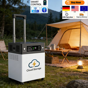 Paquete de Baterías de Iones de Litio LiFePO4 Personalizado, Generador <span class=keywords><strong>Solar</strong></span> Portátil Silencioso de Onda Sinusoidal Pura con MPPT para Acampar al Aire Libre - Product Image 1