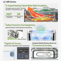 Pemanas Listrik Digital Suhu Konstan Akurasi 1C Resolusi 0.1 Water Bath Laboratorium Pengaduk Magnetik Baja Tahan Karat