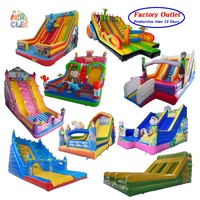 Toboggans de parc aquatique gonflables personnalisés pour adultes, structure de jeu aquatique commerciale géante pour parc d'attractions, prix de gros