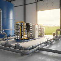 Système de traitement d'eau industriel RO 30TPH, usine de purification entièrement automatique, pompe PLC, stockage d'eau pour usine chimique