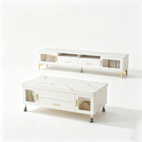Table basse convertible multifonctionnelle moderne avec plateau relevable 2-en-1, table à manger réglable, table à thé pliable et mobile pour le salon