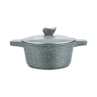 Casserole Ronde en Aluminium Coulée Moderne à Motif Tout Design, Saine et Antiadhésive, pour la Cuisine à Domicile
