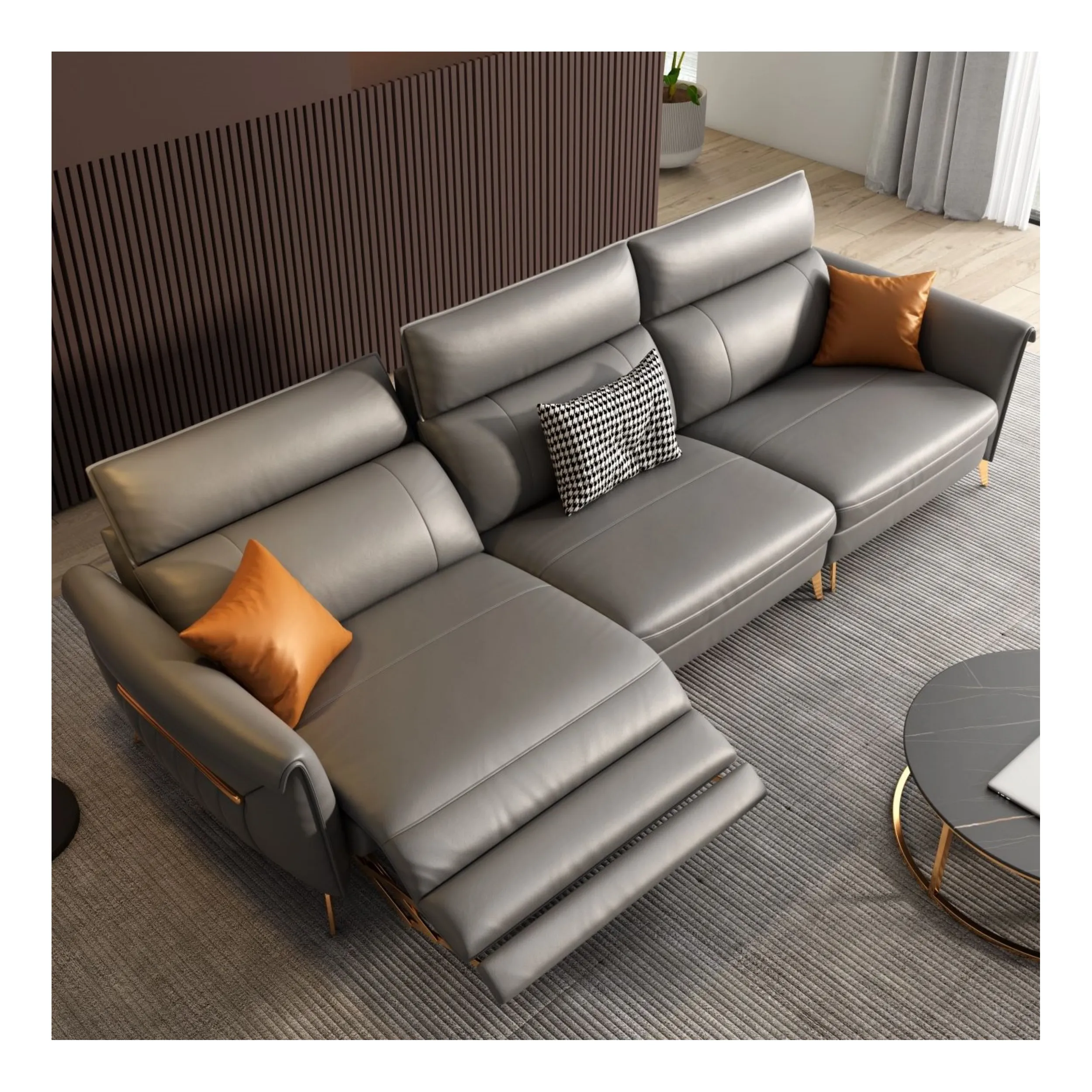 Groothandel Elektrische Fauteuil Sofa Set Moderne 3-zits Moderne Sofa Multifunctionele Sofa Stoel Voor Woonkamer