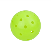 Balles de pickleball d'extérieur en TPE vert/jaune, légères, haute élasticité, design 74 mm à 40 trous, durables pour l'entraînement et le divertissement