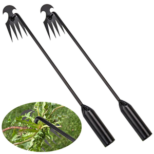 Outil de désherbage, outil de jardinage portable, désherbeur manuel forgé en acier au manganèse à 4 dents - Product Image 1