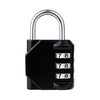 Cadenas à combinaison réinitialisable en alliage de zinc à 4 chiffres, noir, pour écoles, gymnases et casiers - Meilleures ventes