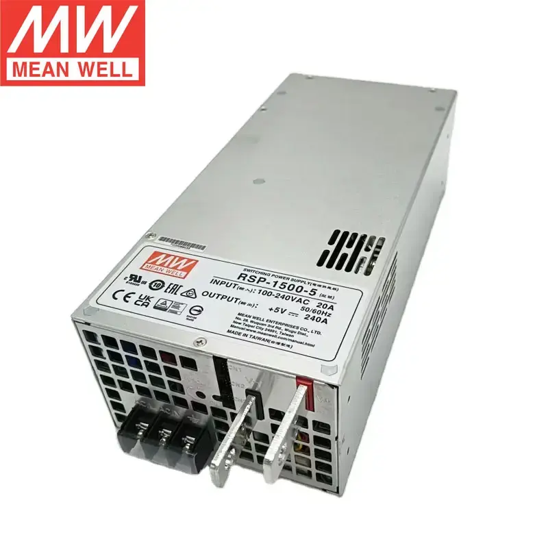 Meanwell rsp 1500 5 AC/DC Alimentation à découpage 1500W 240A 5V Mean Well PFC RSP-1500-5 d'alimentation