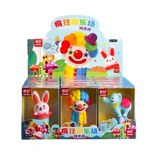 Merveilleux 8428 Crazy Zoo <span class=keywords><strong>personnage</strong></span> de dessin animé 3D gomme en boîte Clown magique lapin acrobaties comme gomme - Product Image 1