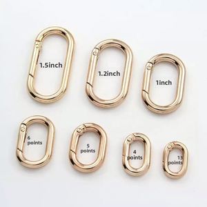 Gancho ovalado de aleación de zinc con resorte para bolsos, hebilla de anillo en O, accesorio de ferretería para equipaje, diseño de extremo abierto, estilo chino, tipo Dawn - Product Image 2