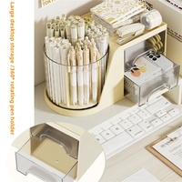 Organisateur de cosmétiques rotatif, porte-stylos, tiroir de commode, porte-rouge à lèvres, porte-fards à paupières, porte-crayons, support de maquillage de bureau, étui
